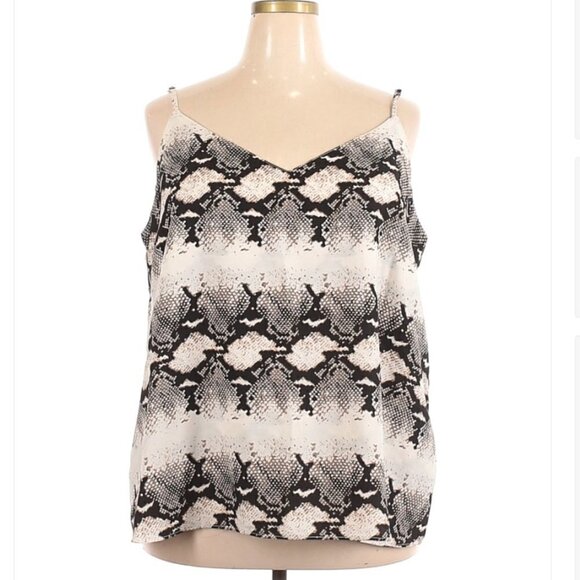 Asos Sleeveless Snakeskin Sleeveless Blouse Size 18 - Picture 1 of 3